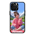 Cute Girl Glossy Metal Case Cover For iPhone 13 Pro