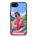 Cute Girl Glossy Metal Case Cover For iPhone 16e