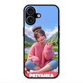 Cute Girl Glossy Metal Case Cover For iPhone 17