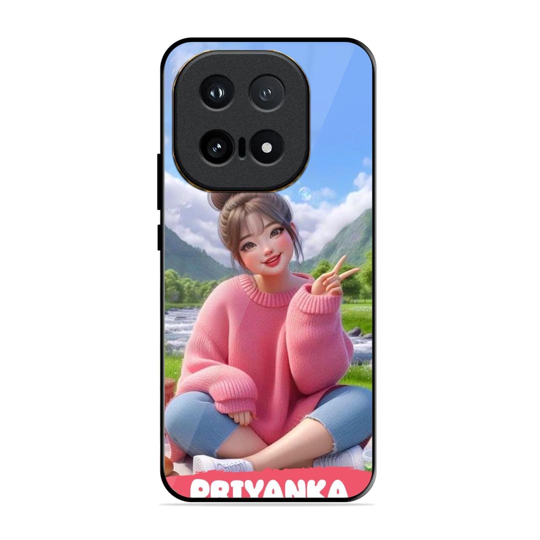 Cute Girl Glossy Metal Case Cover For iQOO 15 5G