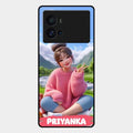 Cute Girl Glossy Metal Case Cover For iQOO 9 Pro 5G