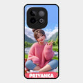 Cute Girl Glossy Metal Case Cover For iQOO Neo 10 5G