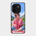 Cute Girl Glossy Metal Case Cover For iQOO Z9S Pro 5G
