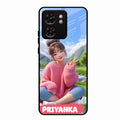 Cute Girl Glossy Metal Case Cover For Motorola Edge 40