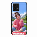 Cute Girl Glossy Metal Case Cover For Motorola g84 5G