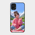 Cute Girl Glossy Metal Case Cover For Nothing Phone 1