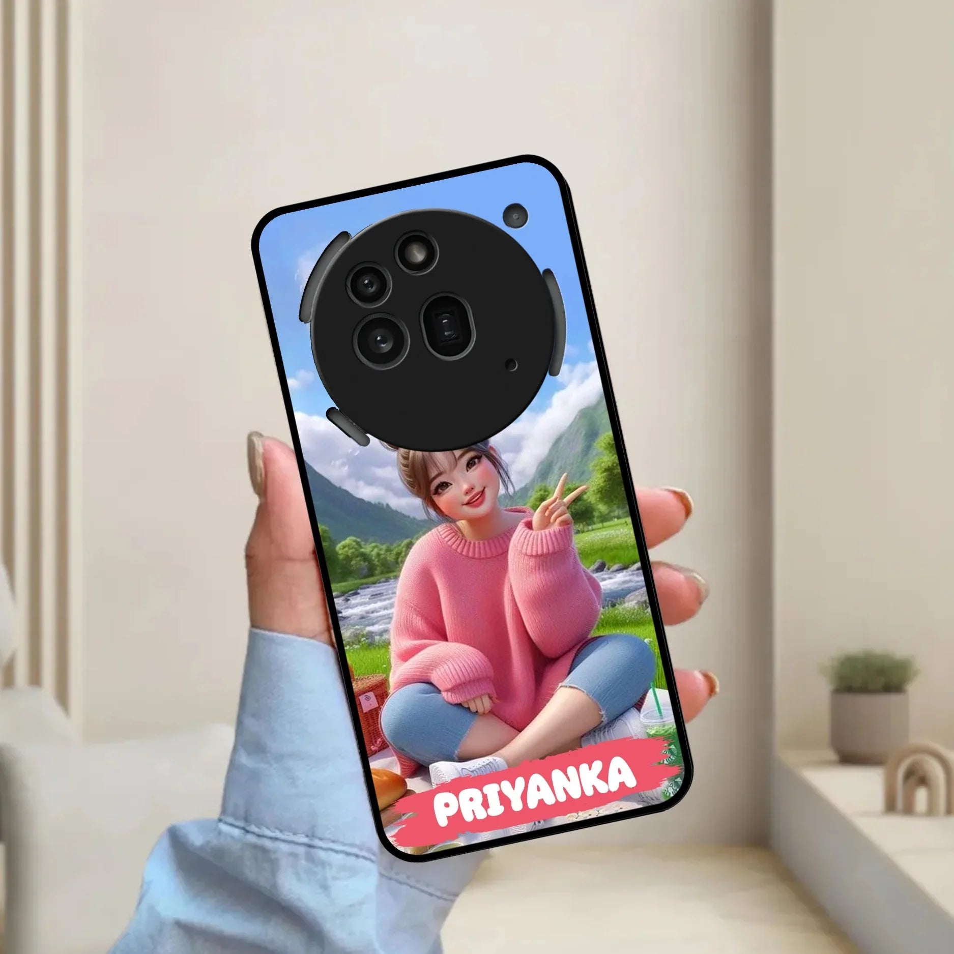 Cute Girl Glossy Metal Case Cover For Nothing - ShopOnCliQ