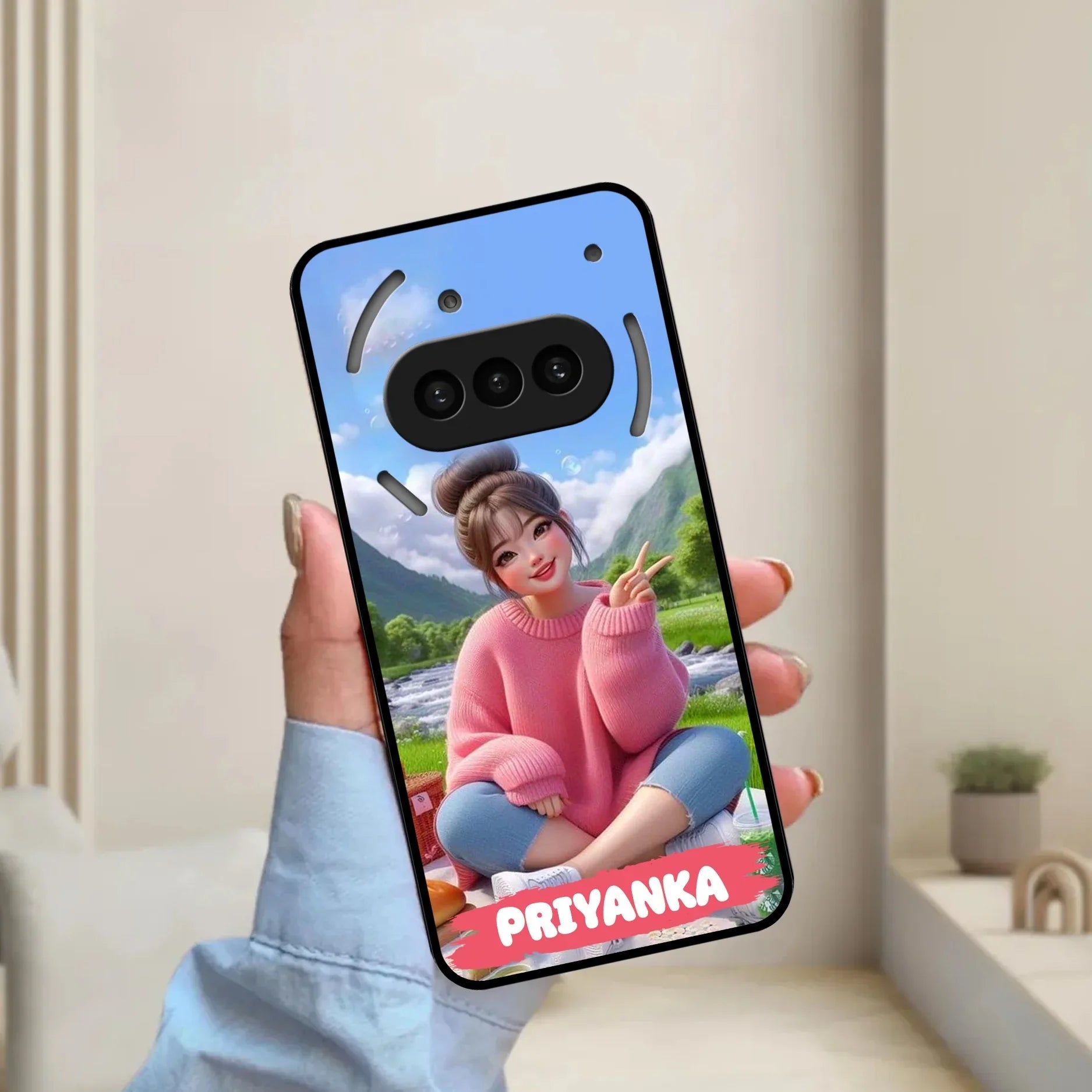 Cute Girl Glossy Metal Case Cover For Nothing - ShopOnCliQ