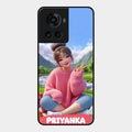 Cute Girl Glossy Metal Case Cover For Oneplus 10R 5G