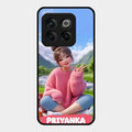 Cute Girl Glossy Metal Case Cover For Oneplus 10T 5G