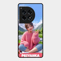 Cute Girl Glossy Metal Case Cover For Oneplus 12R 5G