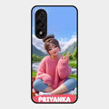 Cute Girl Glossy Metal Case Cover For Oneplus Nord 5 5G