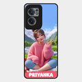 Cute Girl Glossy Metal Case Cover For Oneplus Nord Ce 2 5G