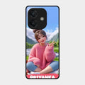 Cute Girl Glossy Metal Case Cover For Oppo A3X 5G