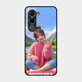 Cute Girl Glossy Metal Case Cover For Oppo A5 5G