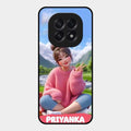 Cute Girl Glossy Metal Case Cover For Oppo F29 5G