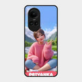 Cute Girl Glossy Metal Case Cover For Oppo Reno 10 5G