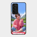 Cute Girl Glossy Metal Case Cover For Oppo Reno 12 Pro 5G