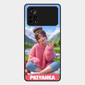 Cute Girl Glossy Metal Case Cover For Poco X4 Pro 5G