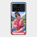 Cute Girl Glossy Metal Case Cover For Poco X6 Pro 5G