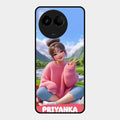 Cute Girl Glossy Metal Case Cover For Realme 11 5G