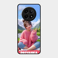 Cute Girl Glossy Metal Case Cover For Realme 12 5G