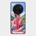Cute Girl Glossy Metal Case Cover For Realme 12 Pro Plus 5G
