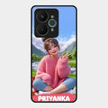 Cute Girl Glossy Metal Case Cover For Realme 15 5G