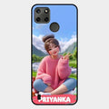 Cute Girl Glossy Metal Case Cover For Realme C21Y