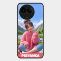 Cute Girl Glossy Metal Case Cover For Realme C67 5G