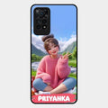 Cute Girl Glossy Metal Case Cover For Redmi Note 11 Pro Plus 5G