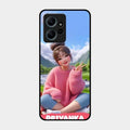 Cute Girl Glossy Metal Case Cover For Redmi Note 12 4G