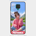 Cute Girl Glossy Metal Case Cover For Redmi Note 9 Pro Max