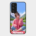 Cute Girl Glossy Metal Case Cover For Samsung Galaxy A54 5G