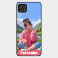 Cute Girl Glossy Metal Case Cover For Samsung Galaxy F42 5G