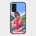 Cute Girl Glossy Metal Case Cover For Samsung Galaxy M14 5G