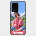Cute Girl Glossy Metal Case Cover For Samsung Galaxy S20 Ultra