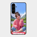 Cute Girl Glossy Metal Case Cover For Samsung Galaxy S24 Plus 5G