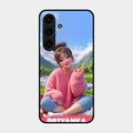 Cute Girl Glossy Metal Case Cover For Samsung Galaxy S25 5G