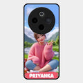 Cute Girl Glossy Metal Case Cover For Vivo T4 5G
