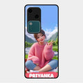 Cute Girl Glossy Metal Case Cover For Vivo V30 5G