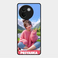 Cute Girl Glossy Metal Case Cover For Vivo V30E 5G