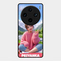 Cute Girl Glossy Metal Case Cover For Vivo X100 Pro 5G