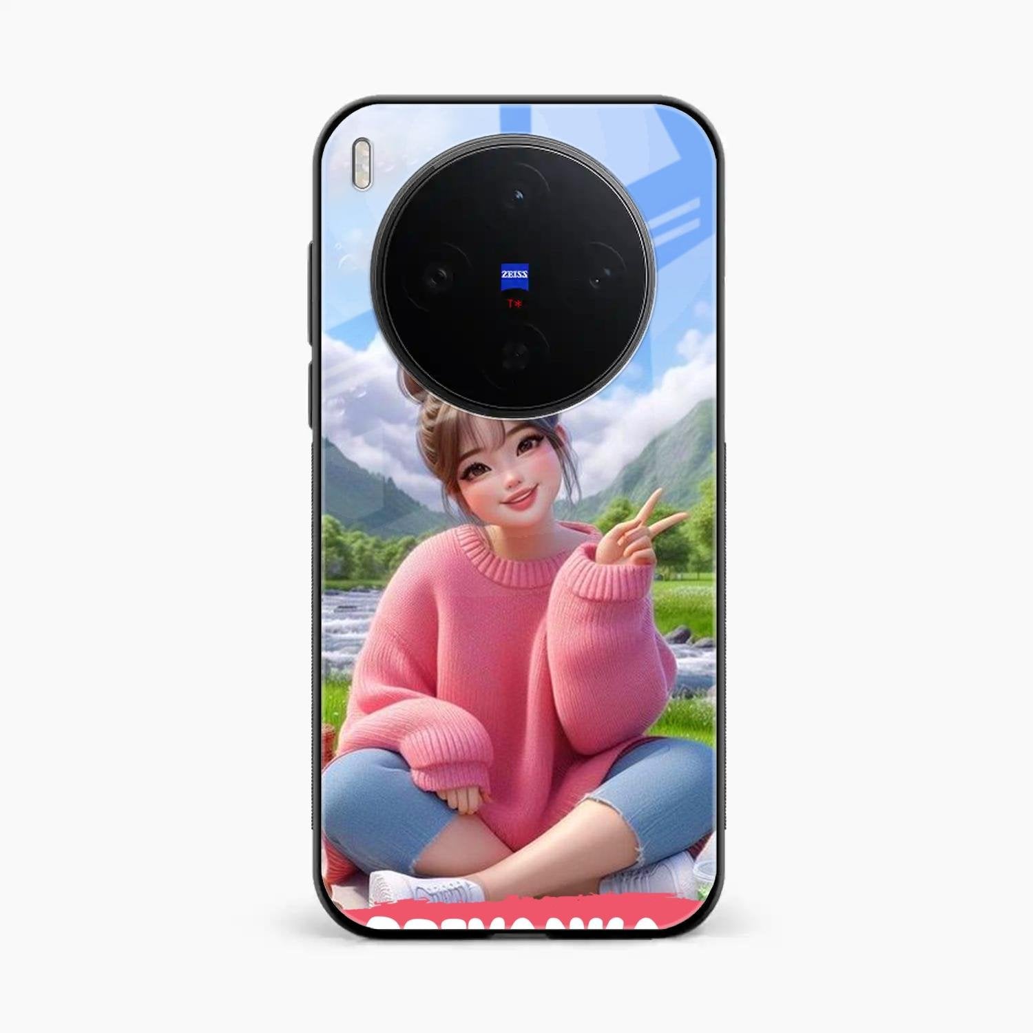 Cute Girl Glossy Metal Case Cover For Vivo X300 5G