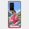 Cute Girl Glossy Metal Case Cover For Vivo X60 Pro Plus 5G