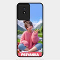 Cute Girl Glossy Metal Case Cover For Vivo Y02T