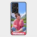 Cute Girl Glossy Metal Case Cover For Vivo Y27