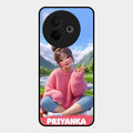 Cute Girl Glossy Metal Case Cover For Vivo Y39 5G