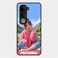 Cute Girl Glossy Metal Case Cover For Vivo Y400 5G