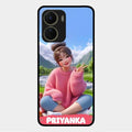 Cute Girl Glossy Metal Case Cover For Vivo Y56 5G